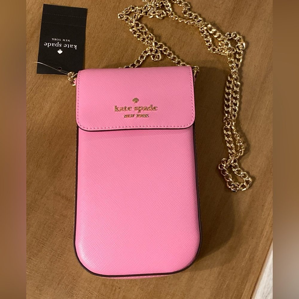 Kate Spade ♠️ NWT Madison Saffiano Pink Leather Phone Crossbody Bag